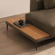 ECKSOFA  in Echtleder Cappuccino  304/201 cm  - Schwarz/Cappuccino, Design, Leder/Metall (304/201cm) - Belluti