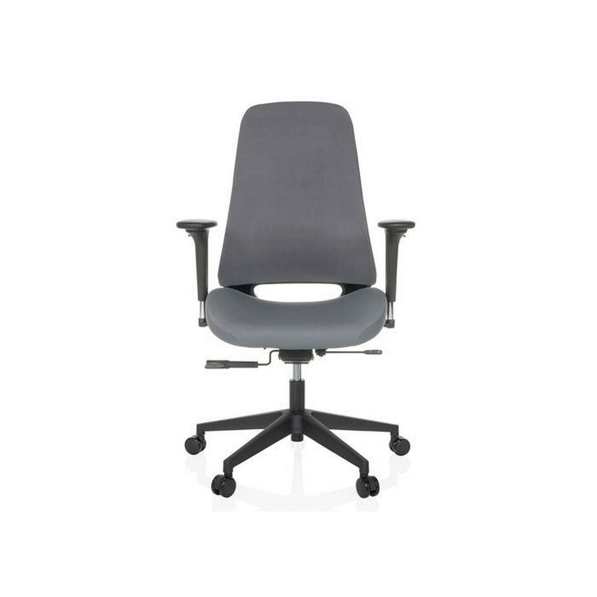 OTOČNÁ ŽIDLE, plochá tkanina, šedá - šedá/černá, Moderní, textil/plast (67/111 - 120/64cm) - MID.YOU