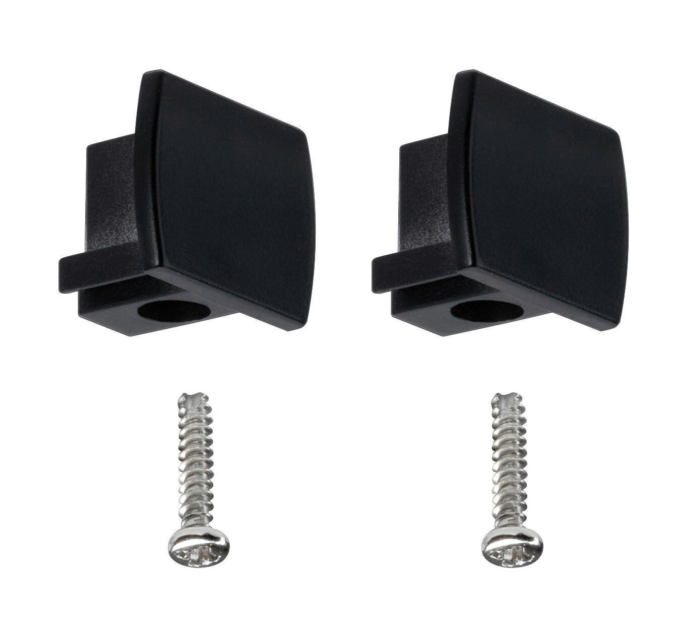 SCHIENENSYSTEM-ENDKAPPE URAIL 1,3/1,8/2,1 cm   - Schwarz, Design, Kunststoff (1,3/1,8/2,1cm) - Paulmann