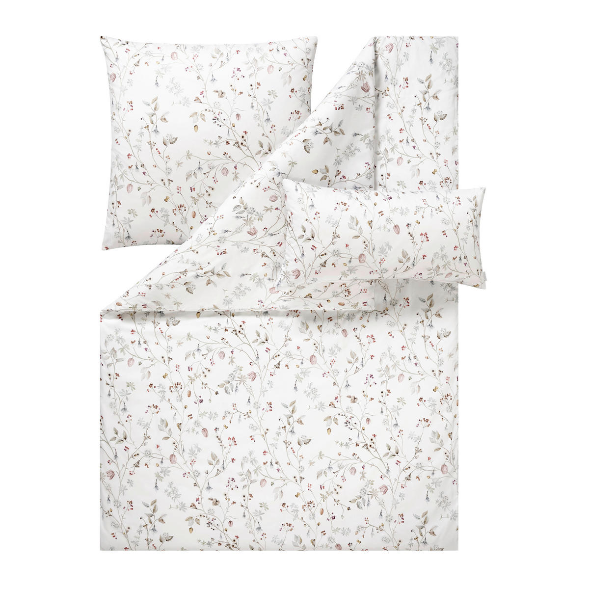 BETTWÄSCHE Exquisit 155/220 cm  - Weiß, Design, Textil (155/220cm) - Estella