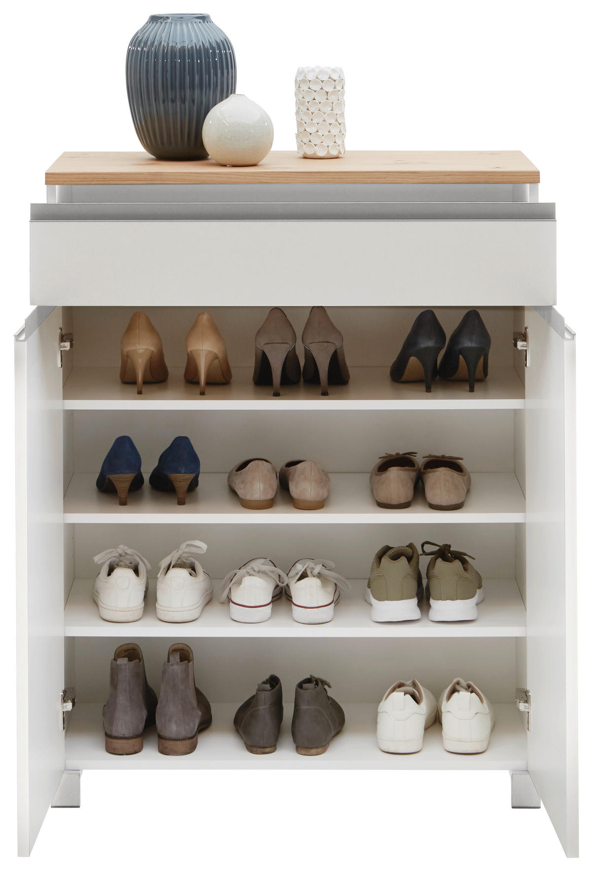 GARDEROBE 5-teilig  in 180/193/40 cm  - Weiss/Eichefarben, Design, Holz/Holzwerkstoff (180/193/40cm) - Dieter Knoll