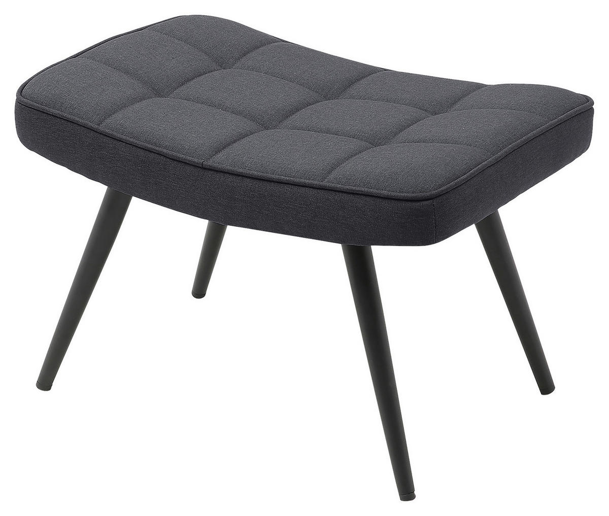 HOCKER in Textil, Holzwerkstoff Dunkelgrau  - Dunkelgrau/Schwarz, MODERN, Holzwerkstoff/Textil (60/39/41cm) - MID.YOU