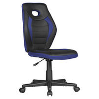 OTOČNÁ ŽIDLE PRO MLÁDEŽ, modrá, černá - modrá/černá, Moderní, textil/plast (63/91/63cm) - MID.YOU