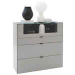 HIGHBOARD Hellgrau  121,9/121,5/45,2 cm  - Hellgrau/Schwarz, Design, Glas/Keramik (121,9/121,5/45,2cm) - Dieter Knoll
