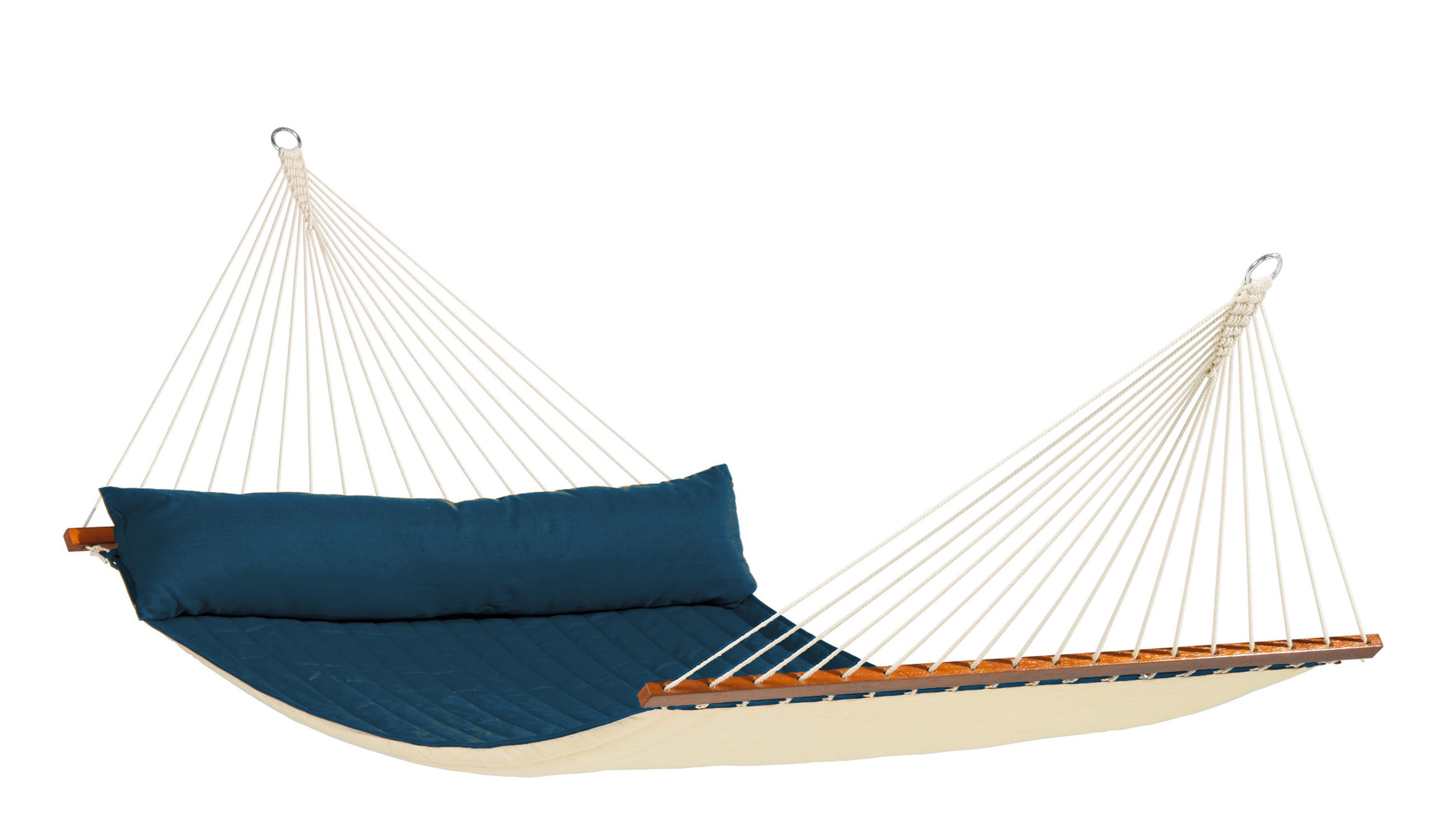 HÄNGEMATTE kingsize bar outd.  - Dunkelblau, KONVENTIONELL, Holz/Textil (140/400cm) - La Siesta