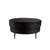 HOCKER in Textil Anthrazit  - Anthrazit/Schwarz, Modern, Textil/Metall (80/43/80cm) - Livetastic