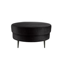 HOCKER in Textil Anthrazit  - Anthrazit/Schwarz, Modern, Textil/Metall (80/43/80cm) - Livetastic