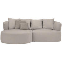 ECKSOFA  in Plüsch Greige  166/235 cm  - Greige/Graubraun, MODERN, Kunststoff/Textil (166/235cm) - Hom`in