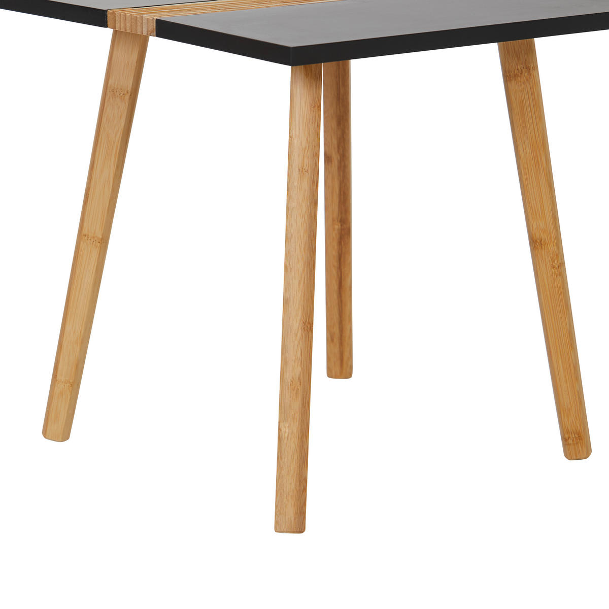 SATZTISCH Bambus quadratisch Schwarz, Naturfarben  - Schwarz/Naturfarben, MODERN, Holz (60/40/60/40/45/40cm) - MID.YOU