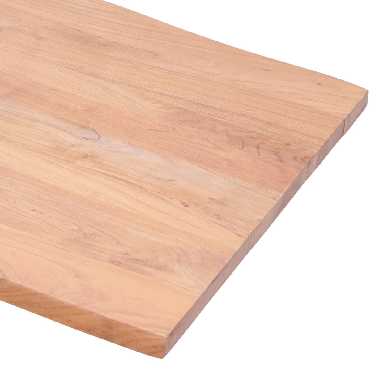 ESSTISCH Akazie Hartholz rechteckig Schwarz, Akaziefarben  - Schwarz/Akaziefarben, MODERN, Holz/Metall (180/90/77cm) - Livetastic