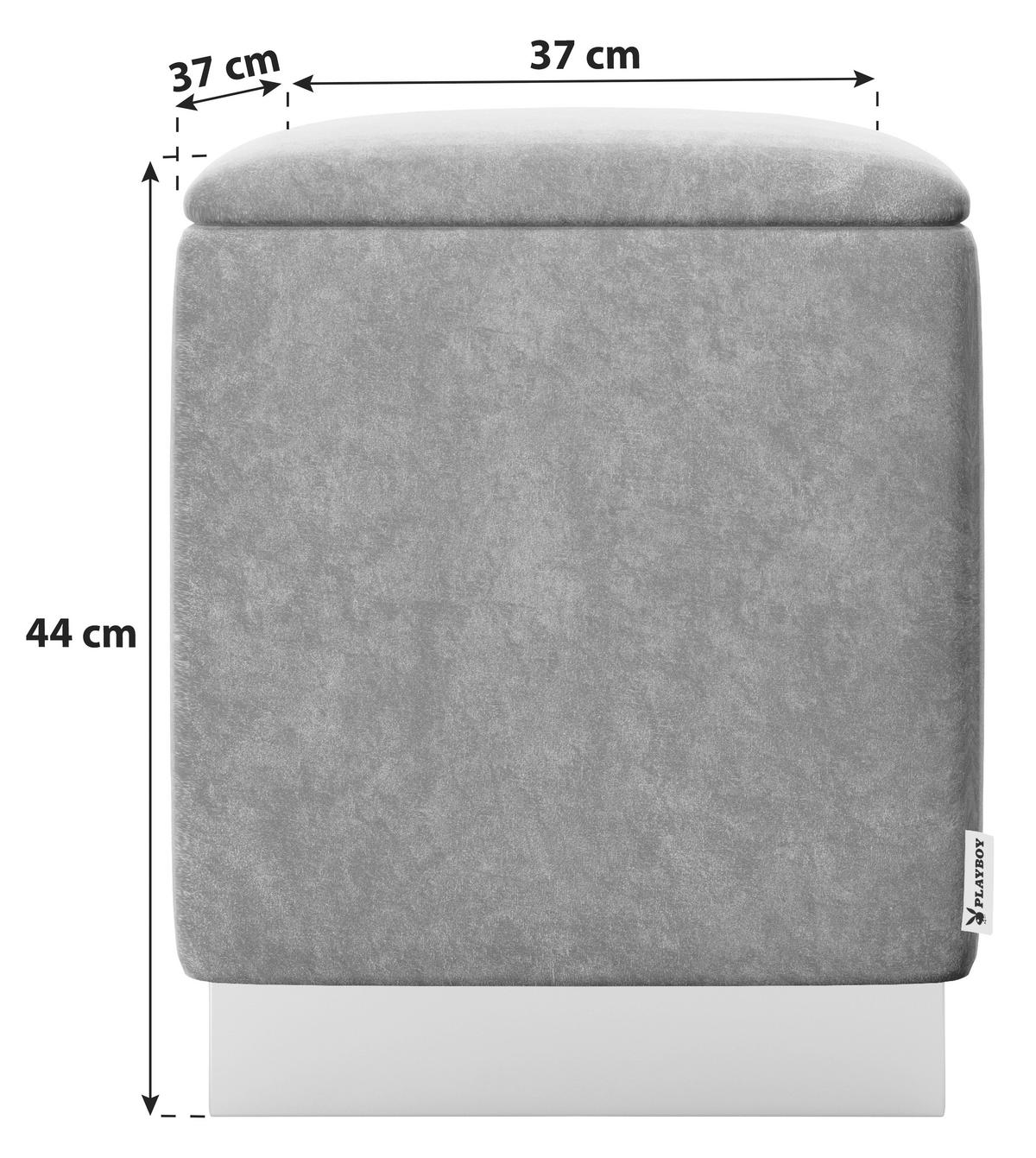 HOCKER in Textil Grün  - Goldfarben/Grün, LIFESTYLE, Textil (34/44/37cm) - Playboy