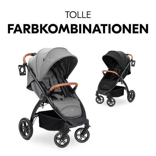 BUGGY Uptown  - Schwarz/Grau, Basics, Kunststoff/Textil (59.5/107/85cm) - Hauck