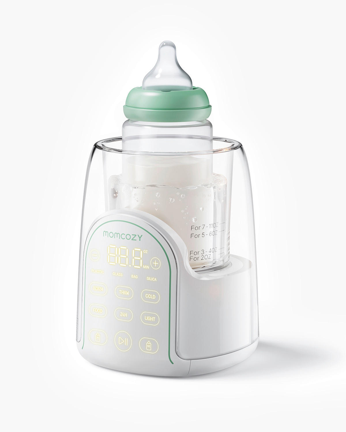 BABYKOSTWÄRMER  Bottle Warmer  - Weiß Hochglanz, Basics, Kunststoff (15/7,07/15cm) - Momcozy