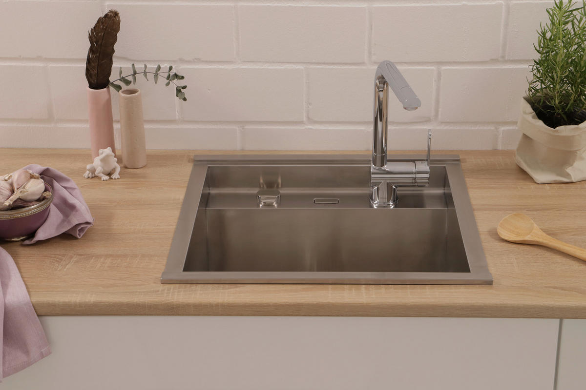DISKHO 17501000520500100-80  - stålfärgad, Basics, metall (52/24,5/50cm) - Respekta
