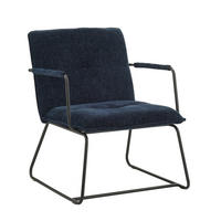 KŘESLO, textil, modrá - modrá/černá, Moderní, kov/textil (65/80/68cm) - MID.YOU