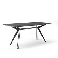 ESSTISCH rechteckig Schwarz  - Schwarz, MODERN, Holzwerkstoff/Metall (180/75/90cm) - Carryhome