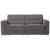 SCHLAFSOFA Grau ,[ ]}Stoffauswahl, Schlafen auf Sitzhöhe, einzeln ausziehbar  - Grau, Konventionell, Textil/Metall (202/86/92cm) - Sedda