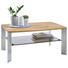 COUCHTISCH Eiche massiv rechteckig Braun, Edelstahlfarben, Eichefarben - Edelstahlfarben/Eichefarben, KONVENTIONELL, Glas/Holz (90/60/40cm) - Linea Natura COUCHTISCH Eiche massiv rechteckig Braun, Edelstahlfarben, Eichefarben - Edelstahlfarben/Eichefarben, KONVENTIONELL, Glas/Holz (90/60/40cm) - Linea Natura