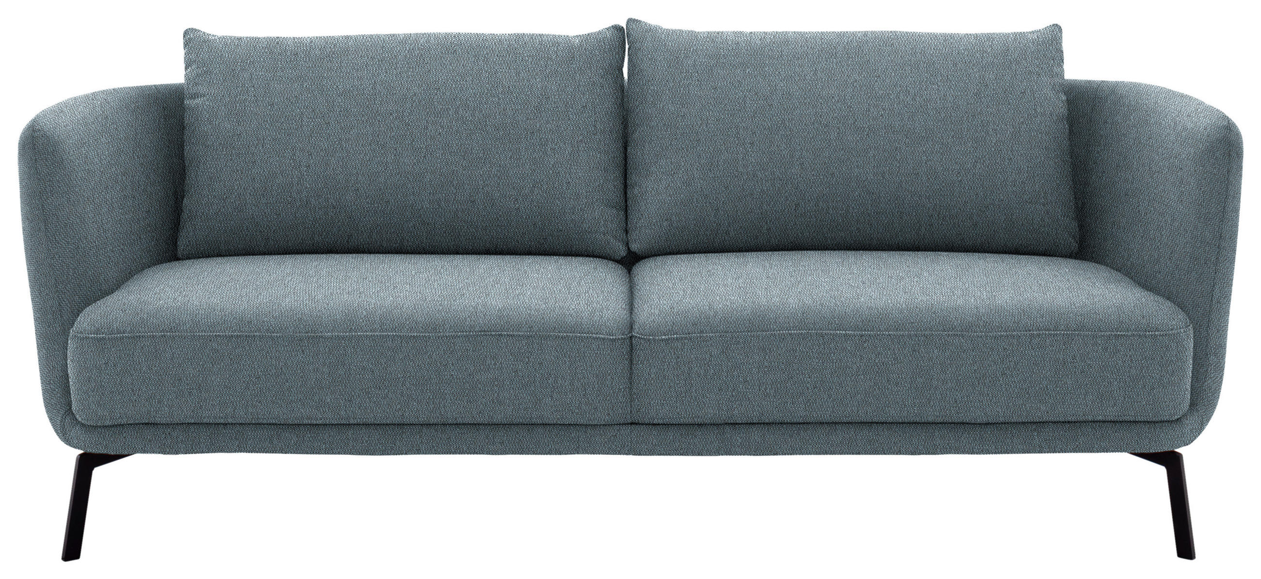 3-SITZER-SOFA Flachgewebe Blau  - Blau/Schwarz, Design, Textil/Metall (210/71/91cm) - Schöner Wohnen