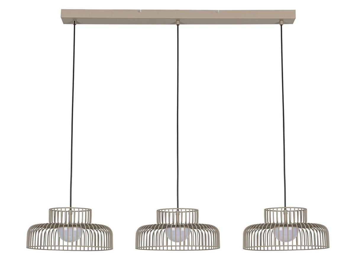 HÄNGELEUCHTE 110/30/120 cm  - Sandfarben/Weiß, Trend, Kunststoff/Metall (110/30/120cm) - Collett's Monde