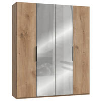 DREHTÜRENSCHRANK 200/236/58 cm 4-türig Eichefarben  - Chromfarben/Eichefarben, MODERN, Holzwerkstoff (200/236/58cm) - MID.YOU