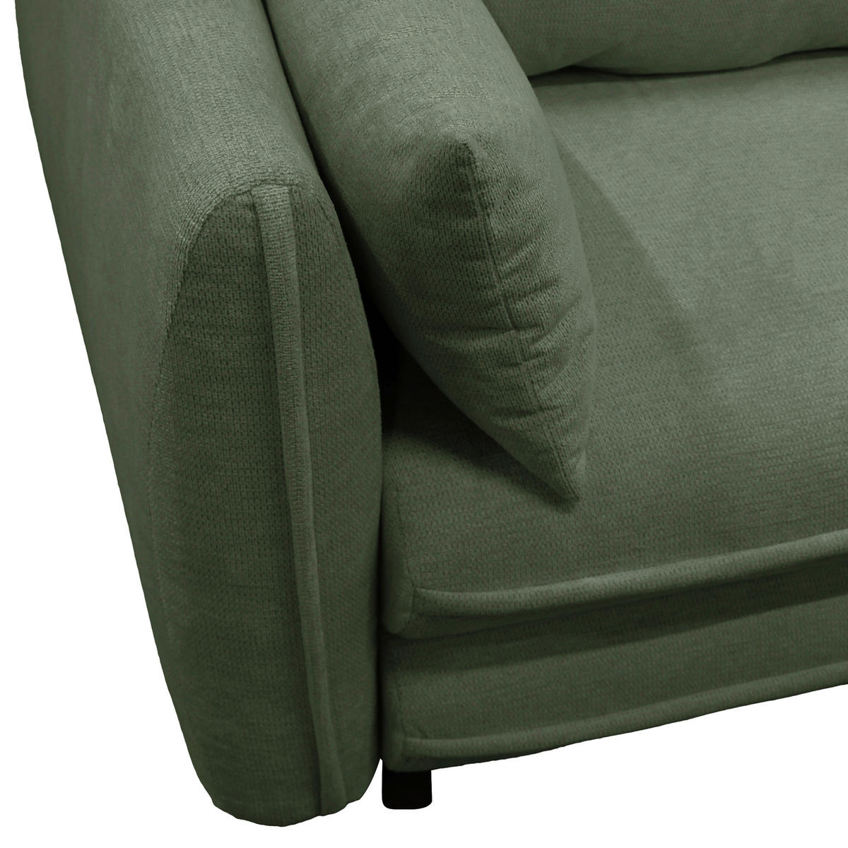 ECKSOFA Grün Struktur  - Schwarz/Grün, Design, Kunststoff/Textil (240/201cm) - MID.YOU