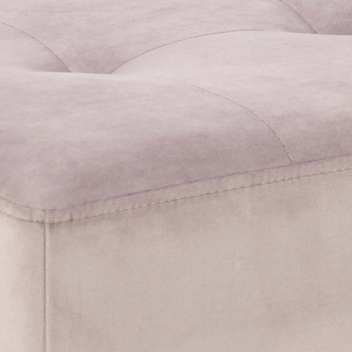 HOCKERBANK Samt Rosa, Schwarz  - Schwarz/Rosa, Trend, Textil/Metall (95/45/38cm) - Livetastic