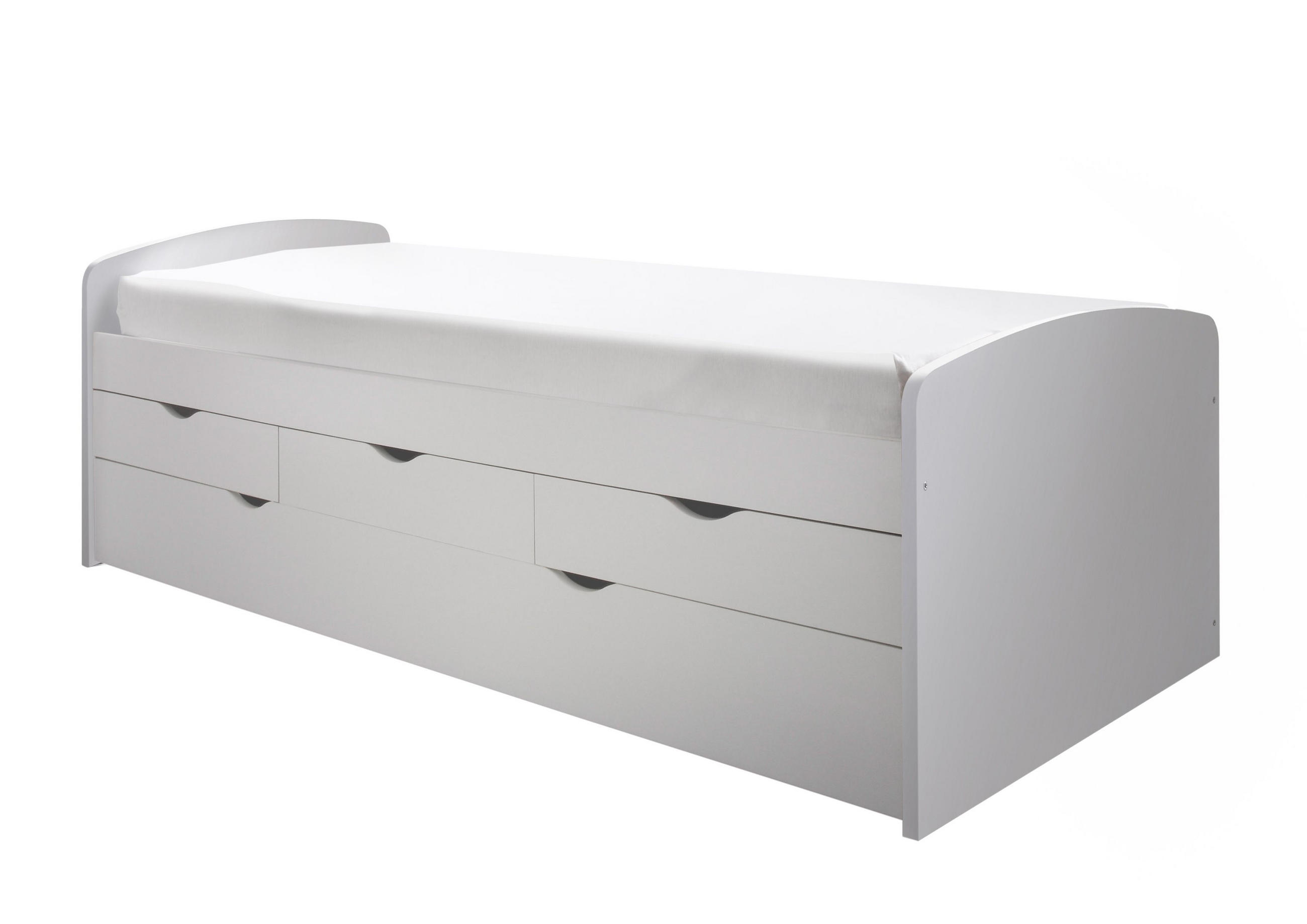 AUSZIEHBETT 90/200 cm Weiss  - Weiss, Basics, Holzwerkstoff (90/200cm) - MID.YOU