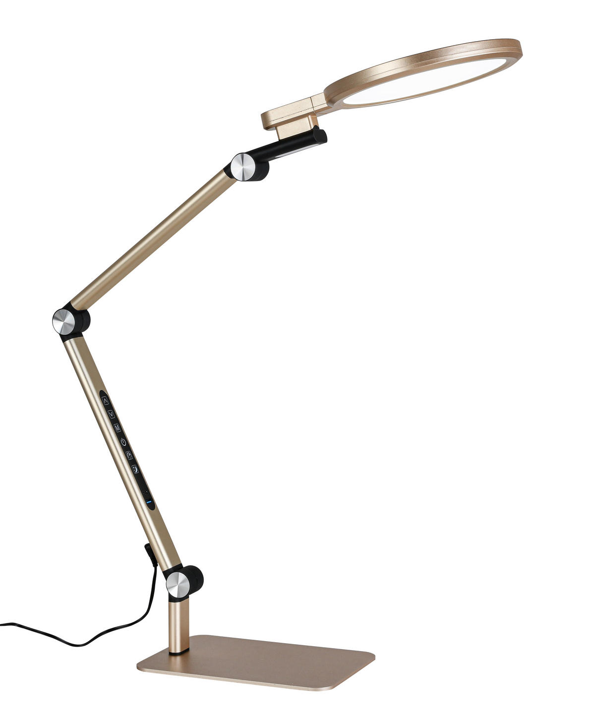 LED-SKRIVBORDSLAMPA 98/20/22,5 cm   - vit/champagne, Design, metall/plast (98/20/22,5cm) - Novel