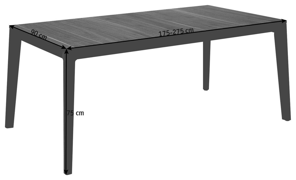 ESSTISCH in Holz 175/90/75 cm  - Nussbaumfarben, Design, Holz (175/90/75cm) - TEAM 7