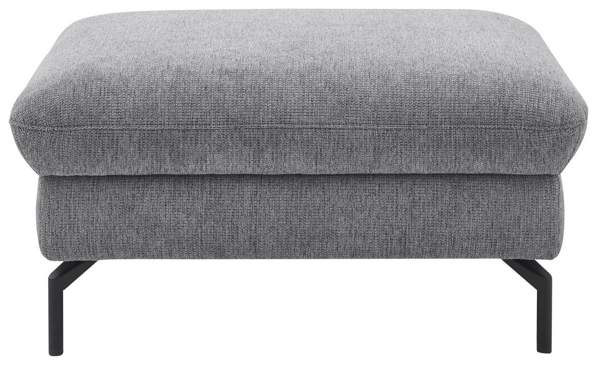 HOCKER in Metall, Textil Grau  - Schwarz/Grau, Design, Textil/Metall (92/46/67cm) - Dieter Knoll