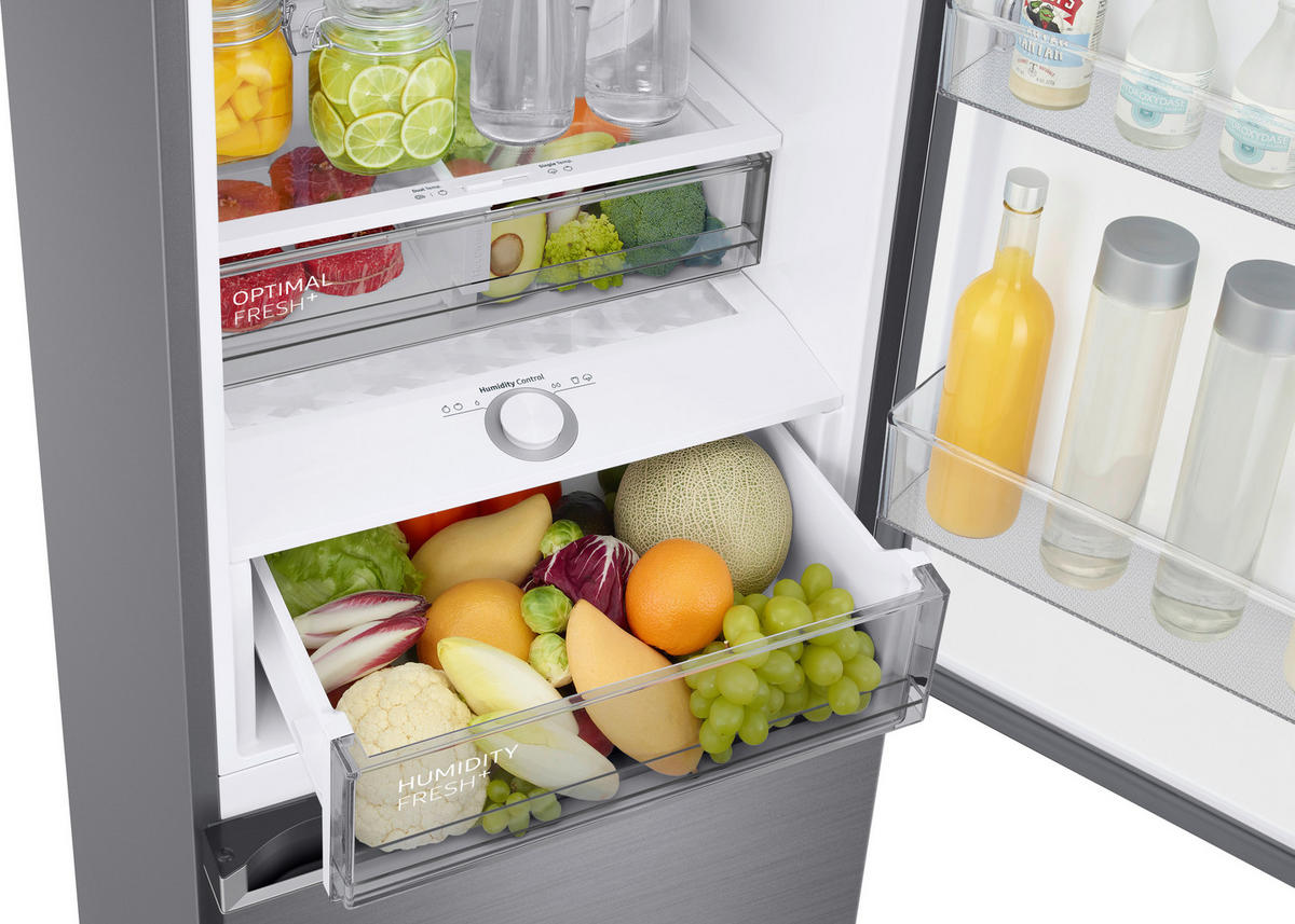 KÜHL-GEFRIER-KOMBINATION 59,5/203,0/65,8 cm RL38A776ASR/EG  - Edelstahlfarben, Basics, Glas/Kunststoff (59,5/203,0/65,8cm) - Samsung