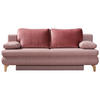 SCHLAFSOFA in Flachgewebe Rosa  - Eichefarben/Dunkelrosa, Design, Holz/Textil (200/91/92cm) - Novel