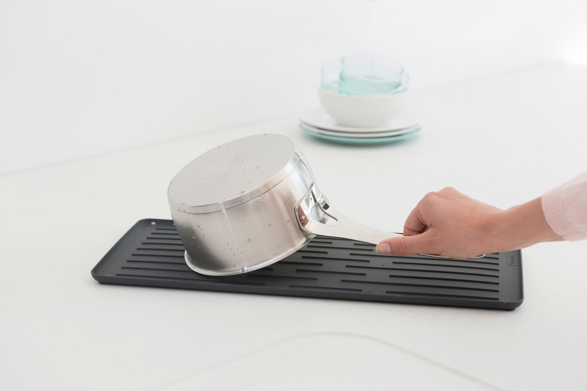 ABTROPFMATTE   - Dunkelgrau, Design, Kunststoff (32,5/43,8/0,9cm) - Brabantia