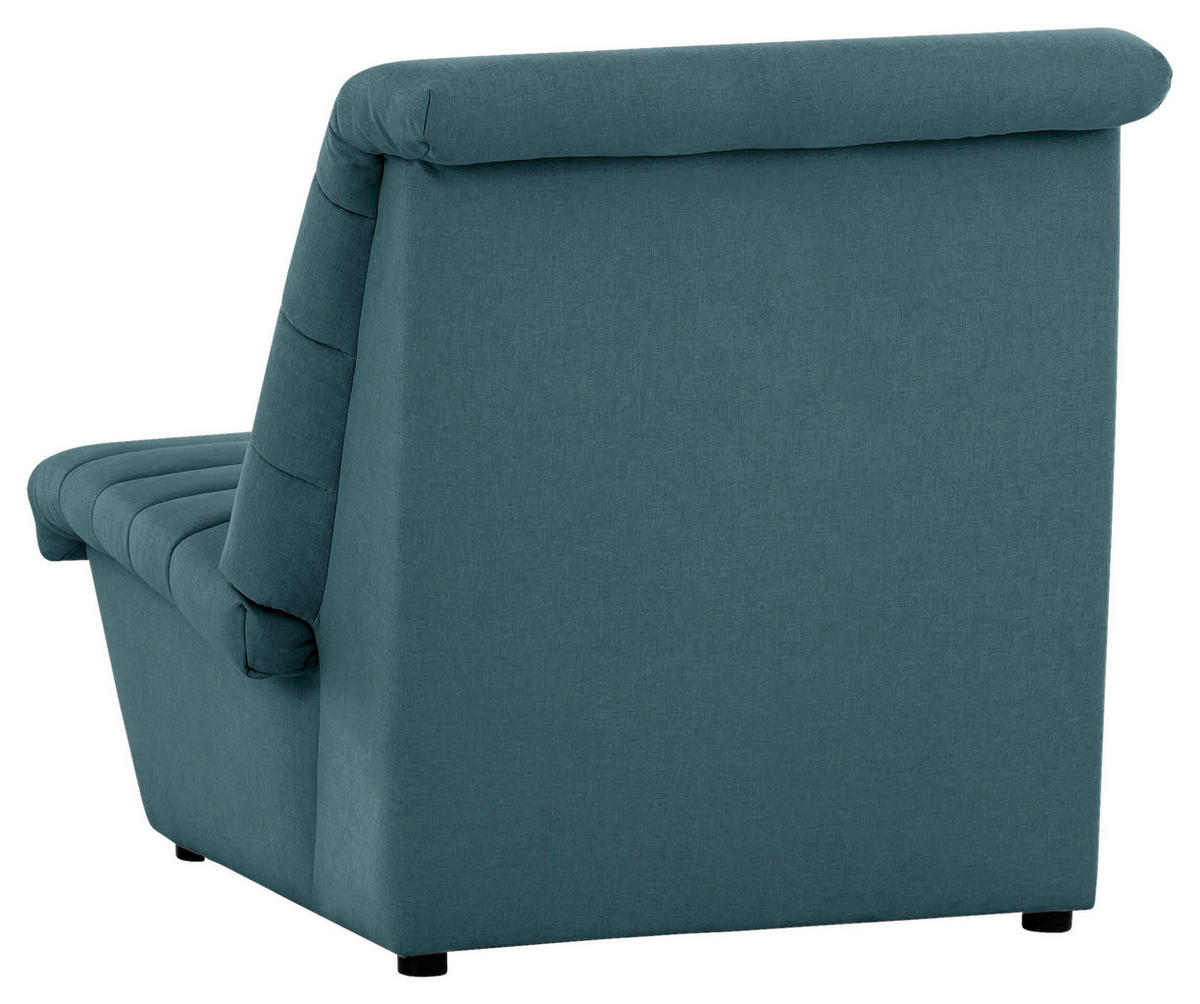 SESSEL in Webstoff Petrol  - Petrol/Schwarz, Design, Kunststoff/Textil (92/92/103cm) - LOOKS by W.Joop