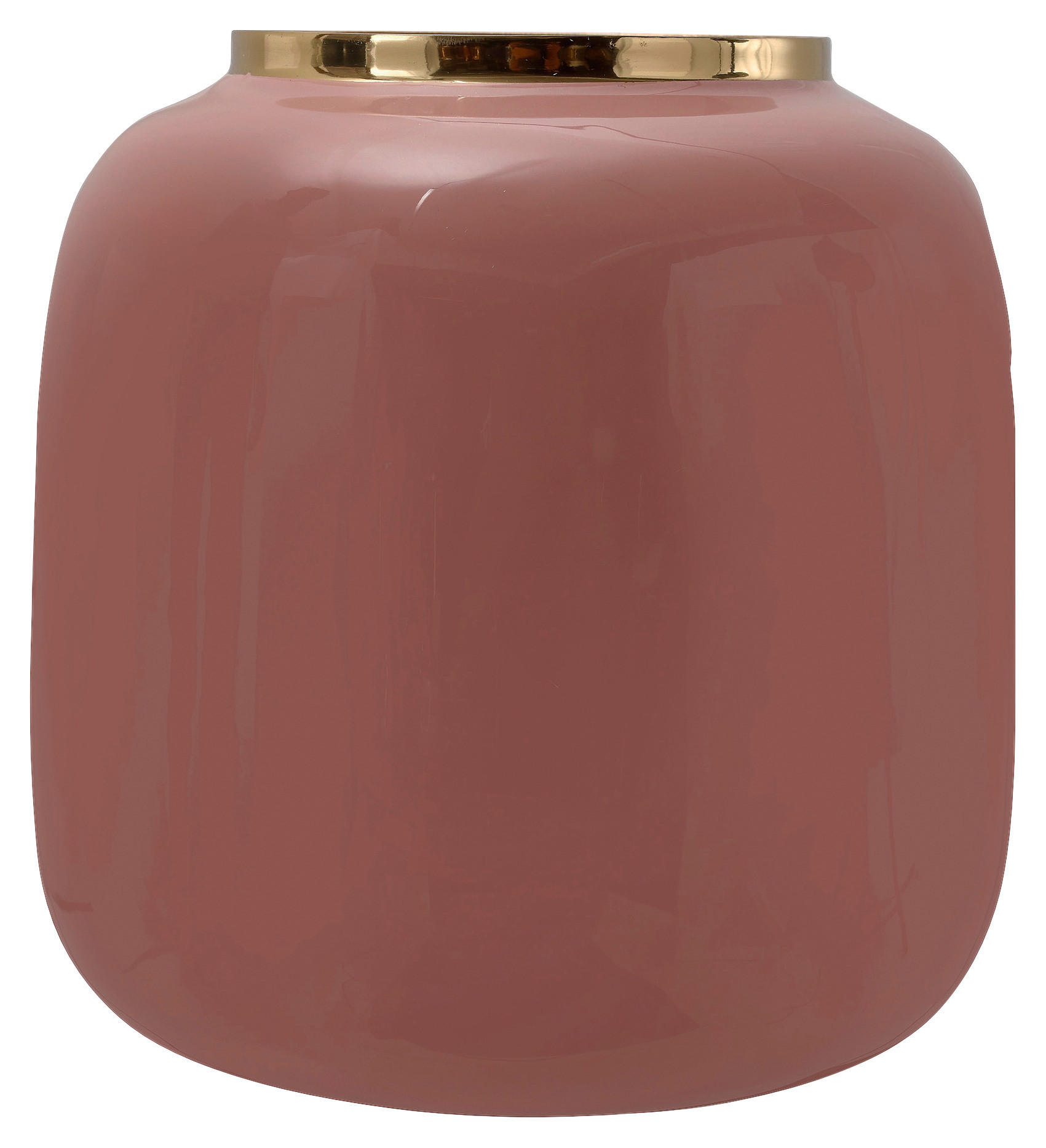 VASE  - Goldfarben/Rosa, Trend, Metall (20/20/20cm) - Kayoom