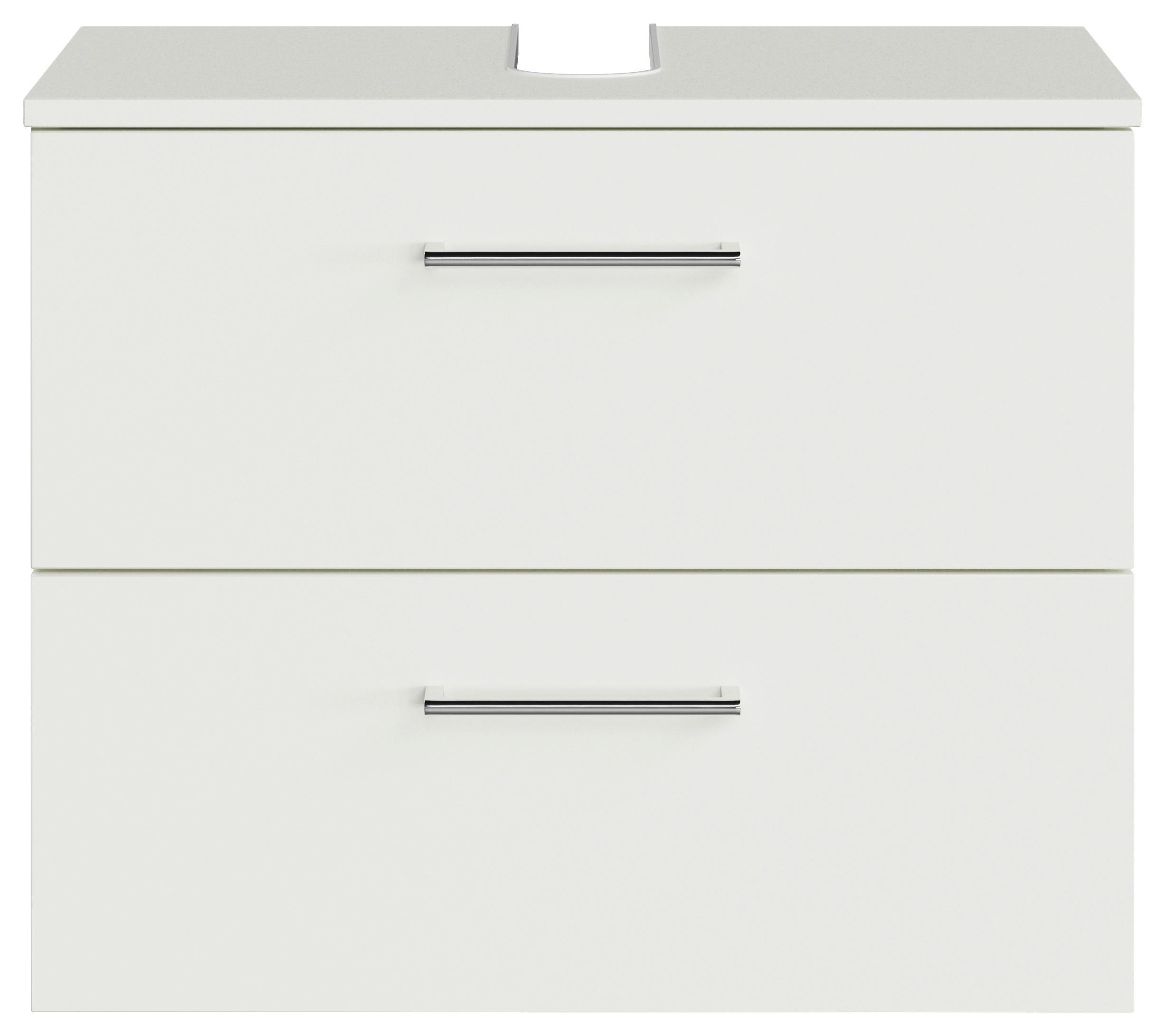 WASCHBECKENUNTERSCHRANK 60/49,8/38,3 cm  - Chromfarben/Weiß, KONVENTIONELL, Holzwerkstoff/Metall (60/49,8/38,3cm) - Sadena