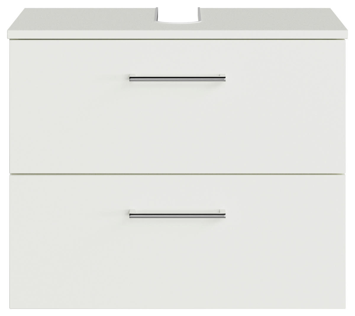 WASCHBECKENUNTERSCHRANK 60/49,8/38,3 cm  - Chromfarben/Weiß, KONVENTIONELL, Holzwerkstoff/Metall (60/49,8/38,3cm) - Sadena