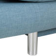 SCHLAFSOFA Flachgewebe Hellblau  - Chromfarben/Schwarz, Design, Kunststoff/Textil (194/73/91cm) - Xora