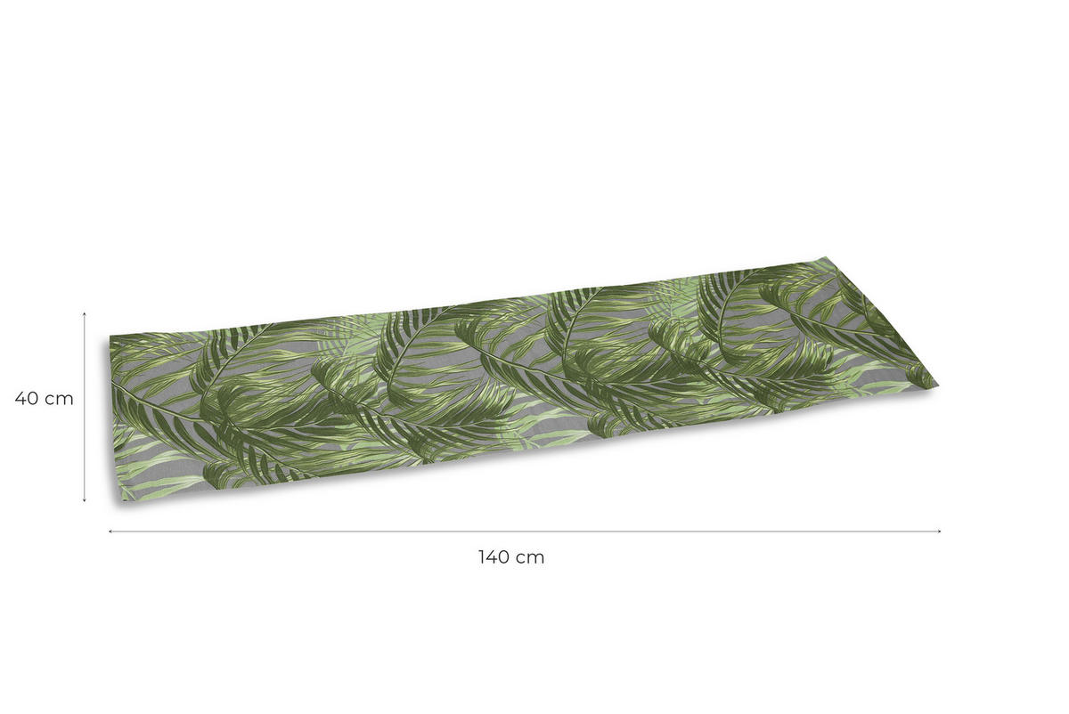 TISCHLÄUFER Textil Flachgewebe Grau, Grün 40/140 cm  - Grau/Grün, KONVENTIONELL, Textil (40/140cm)
