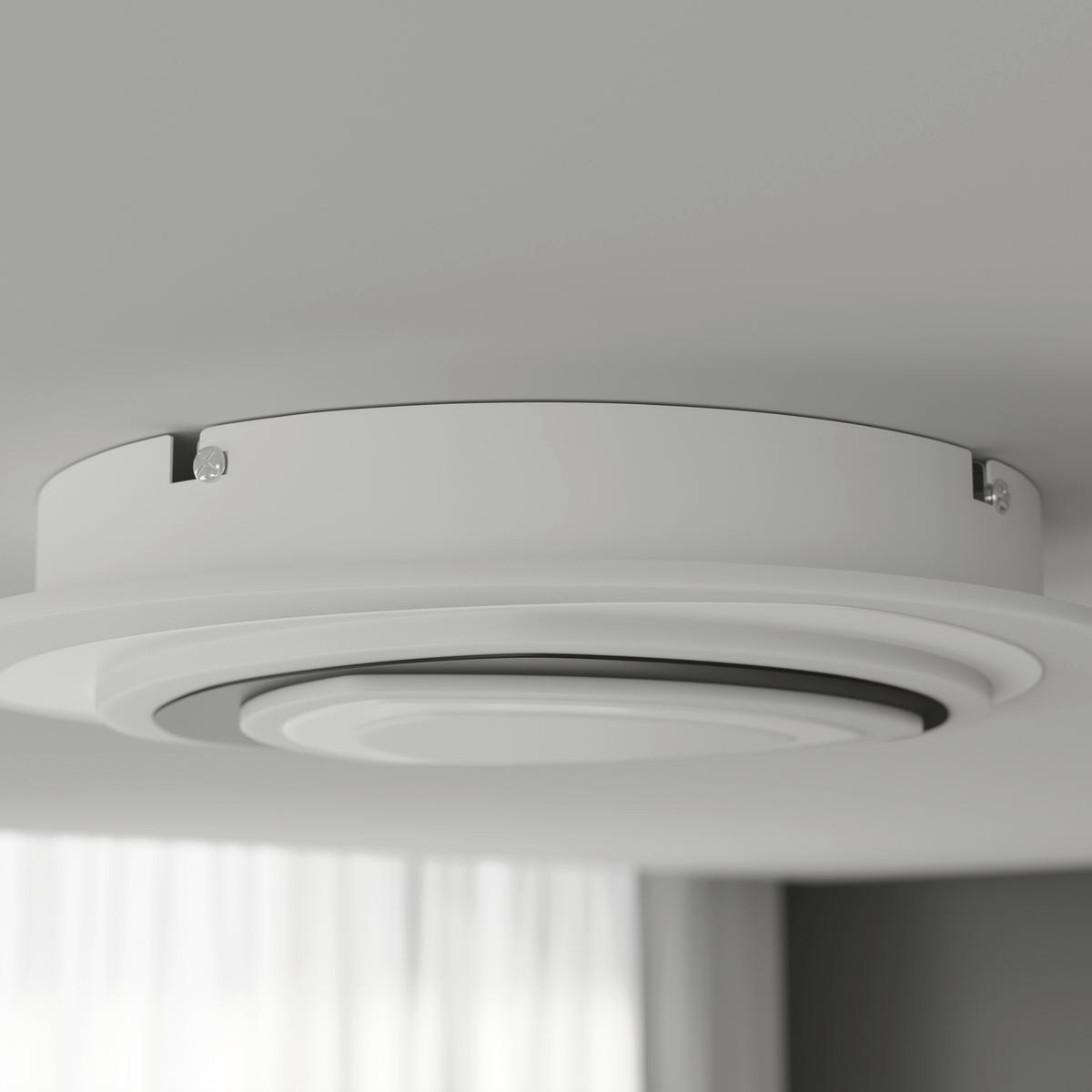 LED-DECKENLEUCHTE 50/5,5 cm   - Schwarz/Weiß, Design, Kunststoff/Metall (50/5,5cm) - Novel