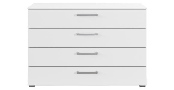 KOMMODE , 120/81/42 cm, 4 Schublade(n)  - Edelstahlfarben/Alufarben, Basics, Holzwerkstoff/Kunststoff (120/81/42cm) - Xora