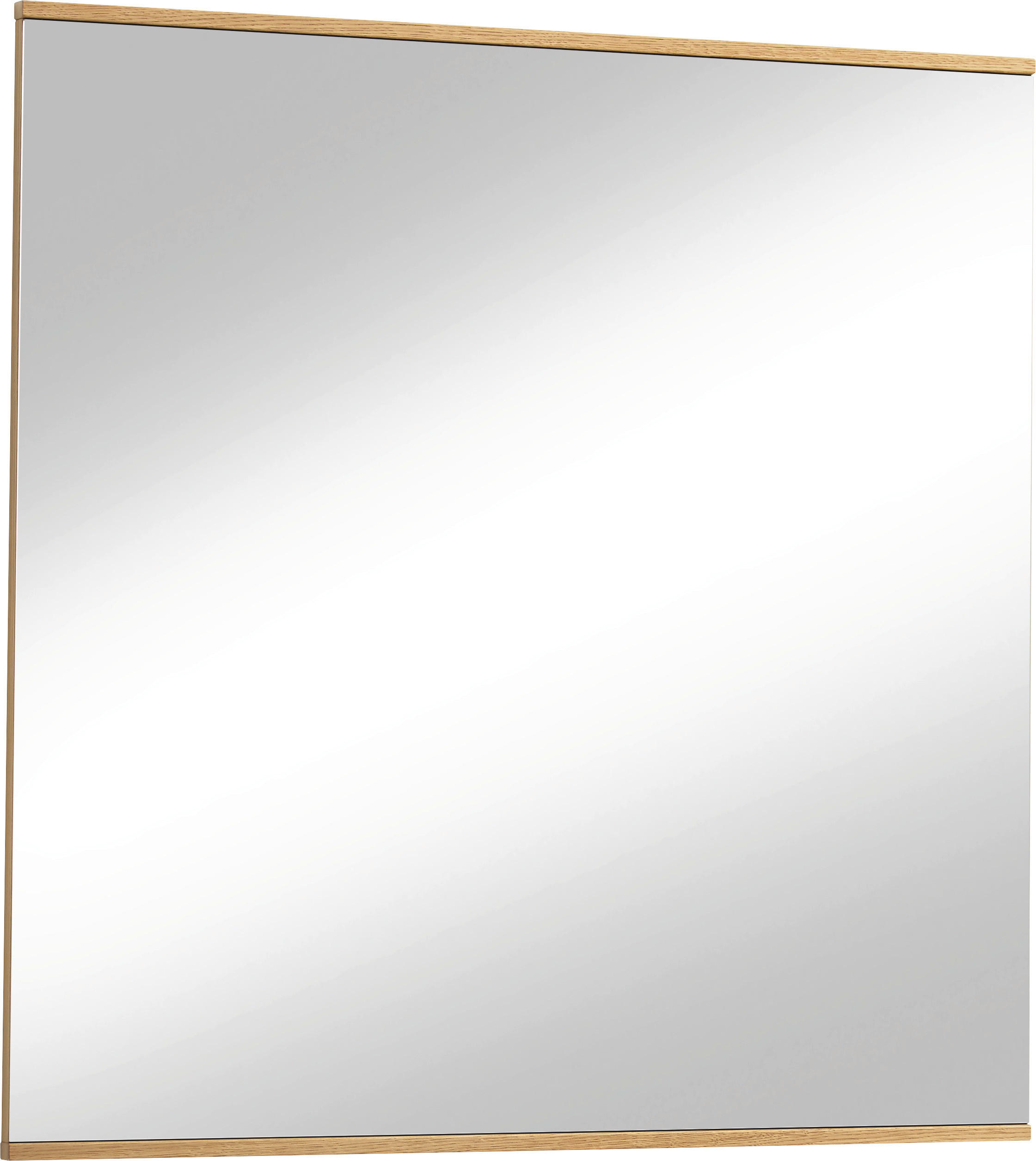 WANDSPIEGEL 82/82/2,1 cm    in quadratisch  - Eichefarben, Design, Glas/Holz (82/82/2,1cm)