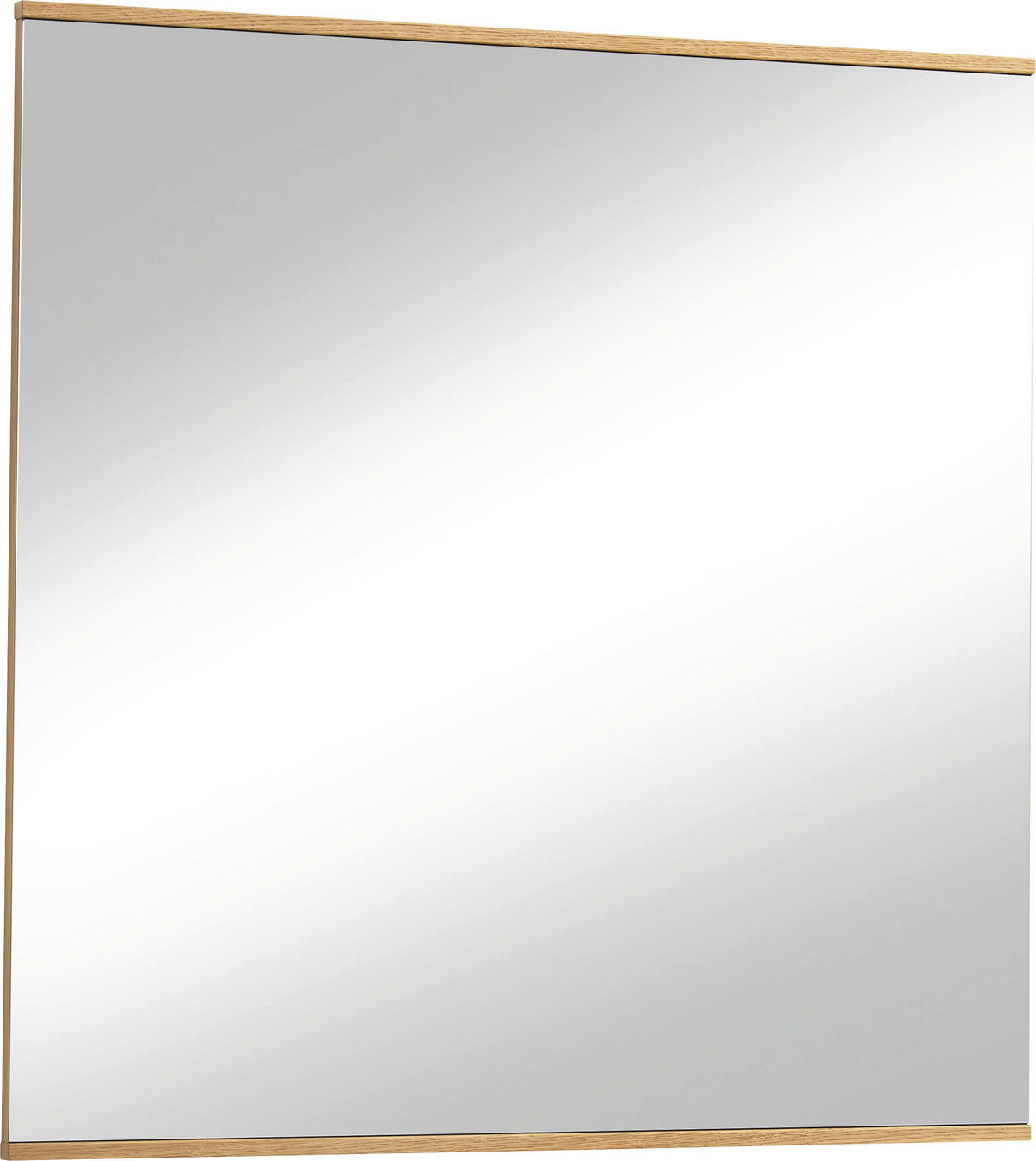 WANDSPIEGEL 82/82/2,1 cm    in quadratisch  - Eichefarben, Design, Glas/Holz (82/82/2,1cm)