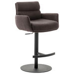 BARHOCKER in Metall, Textil Cappuccino  - Schwarz/Cappuccino, Design, Textil/Metall (54/84/52cm) - Dieter Knoll