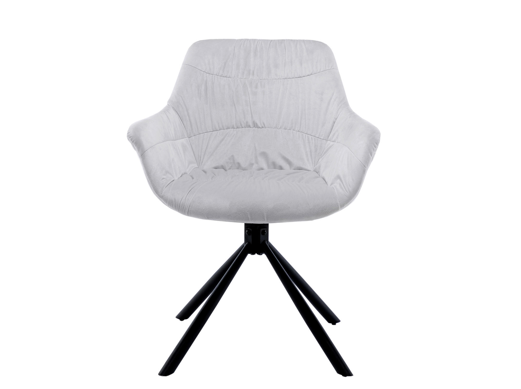 ARMLEHNSTUHL  in Samt  - Hellgrau/Schwarz, MODERN, Textil/Metall (64/82/63cm) - Livetastic