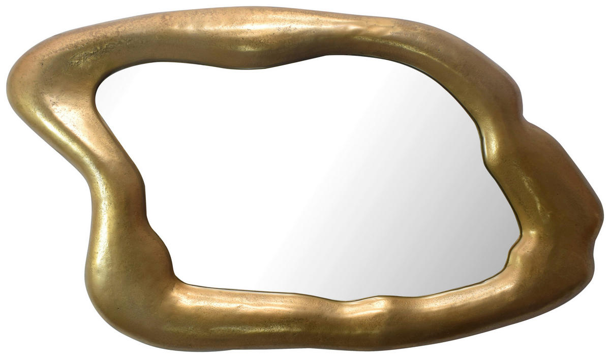 STENSKO OGLEDALO, 57/100/5 cm steklo  - zlate barve, Design, kovina/steklo (57/100/5cm) - MID.YOU