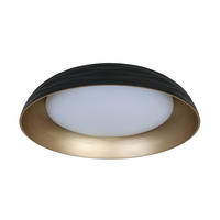 DECKENLEUCHTE 48/10 cm  - Goldfarben/Schwarz, Trend, Kunststoff/Metall (48/10cm) - Collett's Monde