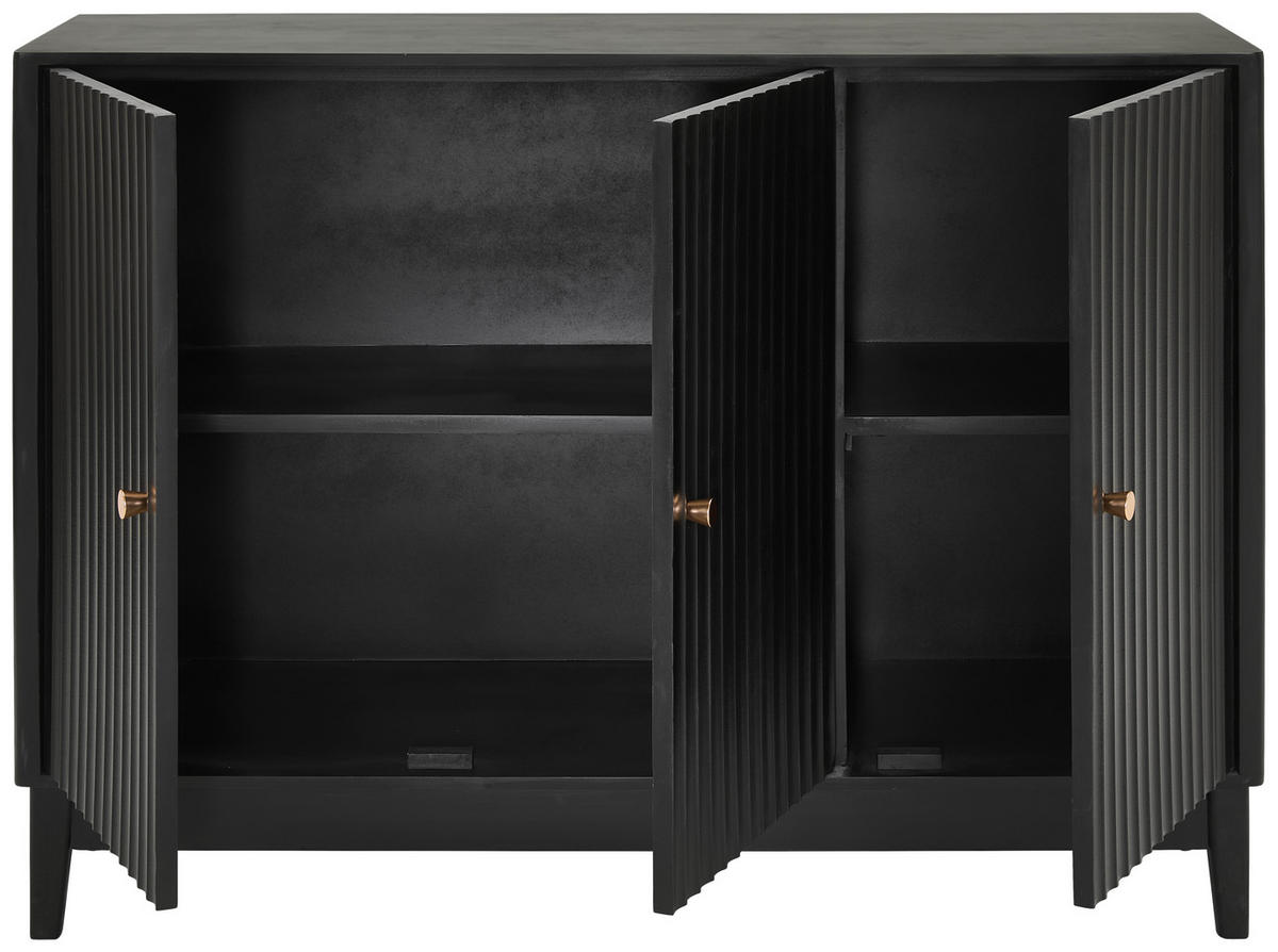 SIDEBOARD  in 120/85/35 cm  - Schwarz, KONVENTIONELL, Holz/Holzwerkstoff (120/85/35cm) - Livetastic