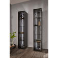 VITRINE Anthrazit  39/204/44 cm  - Anthrazit, Design, Glas/Holz (39/204/44cm) - Johann Jakob